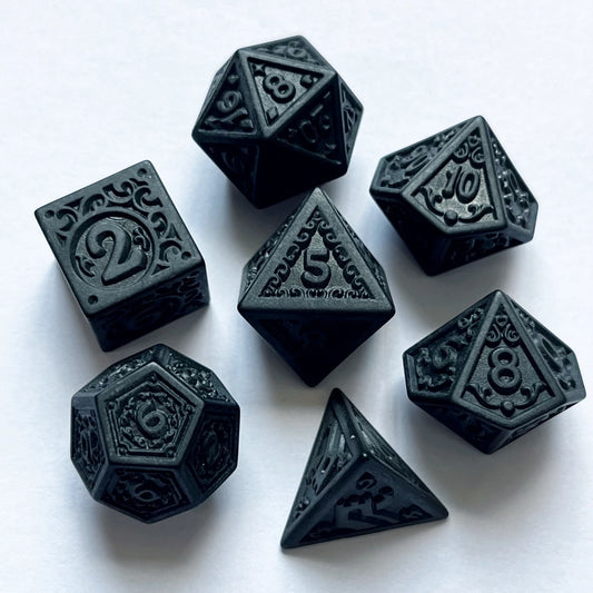 Retro Noir Customizable d20 Dice Set