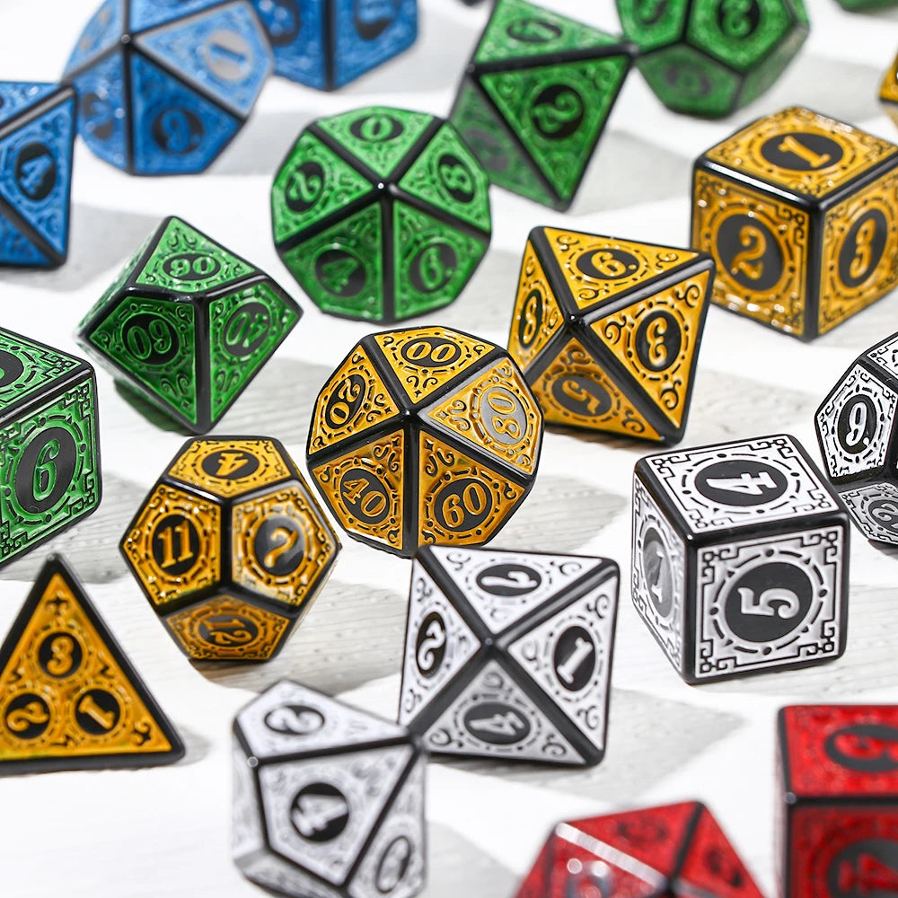 Dual-Color 3D Pattern D20 System Dice