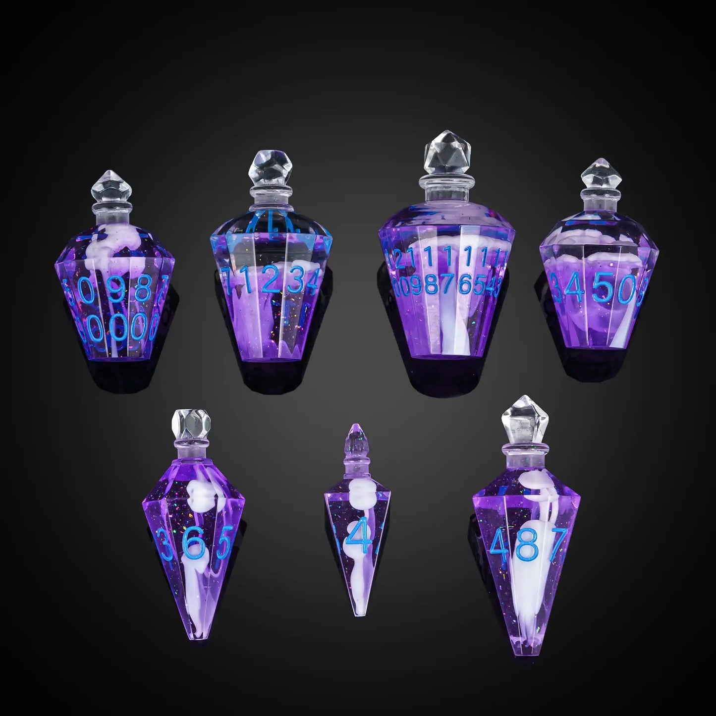 Potion Master Dice Set: Unique Potion Bottle Shaped Dice