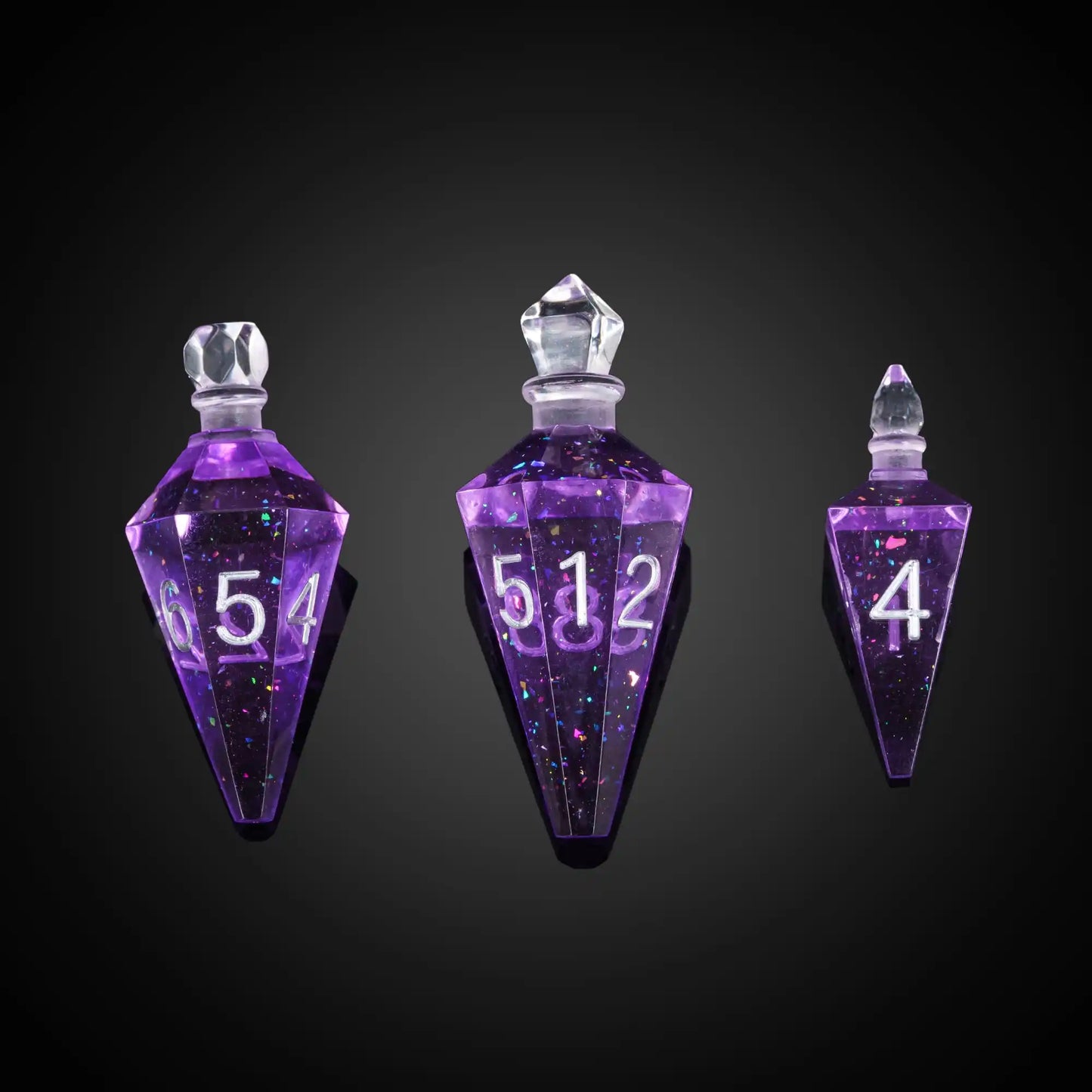 Potion Master Dice Set: Unique Potion Bottle Shaped Dice