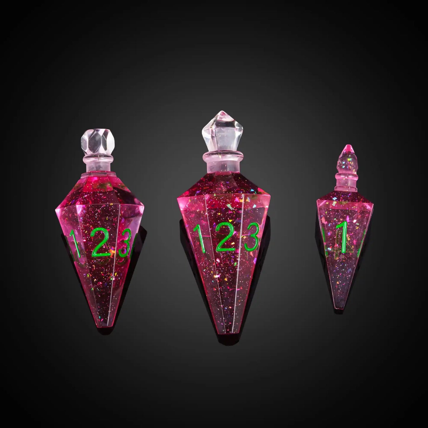 Potion Master Dice Set: Unique Potion Bottle Shaped Dice