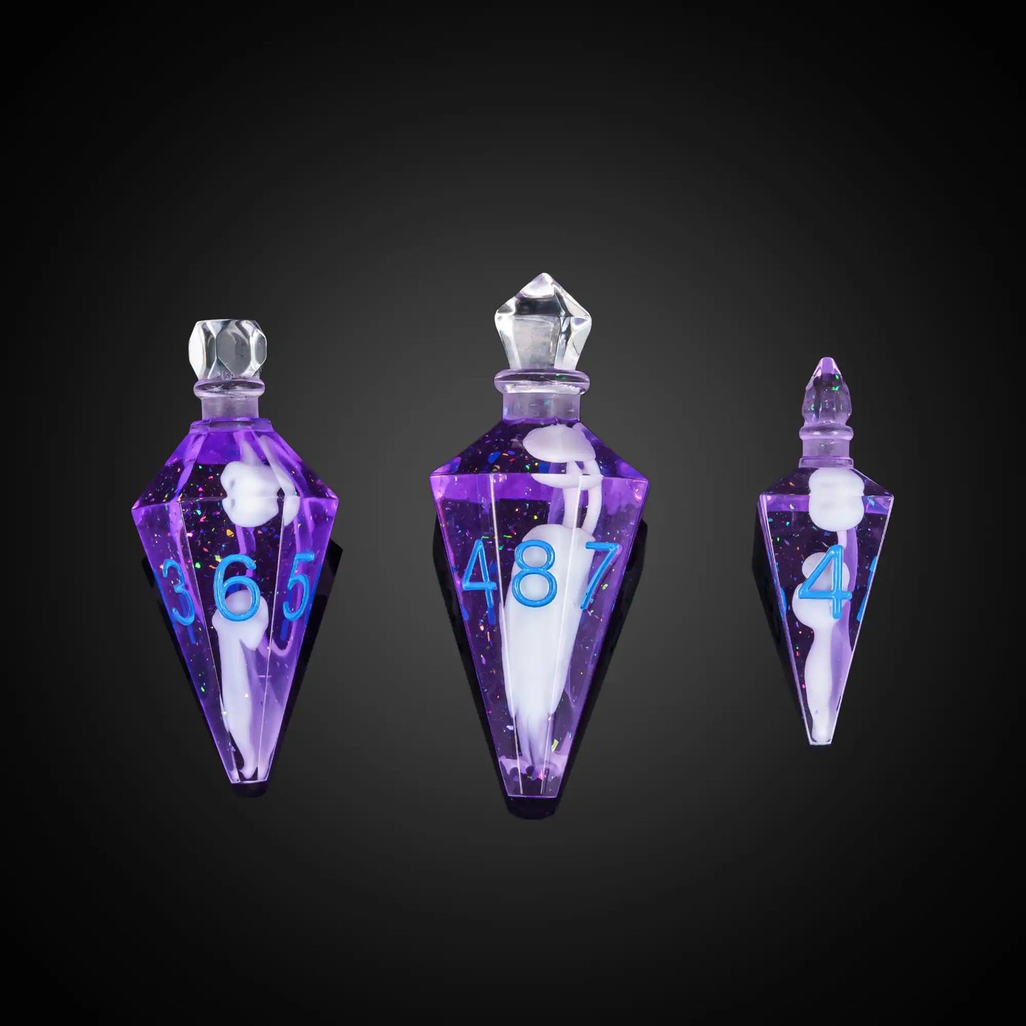 Potion Master Dice Set: Unique Potion Bottle Shaped Dice