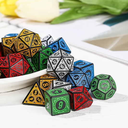 Dual-Color 3D Pattern D20 System Dice